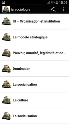 La sociologie android App screenshot 2